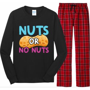 Nuts Or No Nuts Funny Nuts Gender Reveal Party Baby Shower Long Sleeve Pajama Set