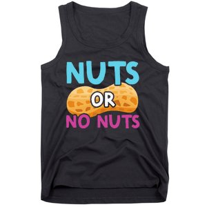 Nuts Or No Nuts Funny Nuts Gender Reveal Party Baby Shower Tank Top