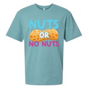 Nuts Or No Nuts Funny Nuts Gender Reveal Party Baby Shower Sueded Cloud Jersey T-Shirt