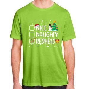 Nice Or Naughty Redhead Funny Christmas Pajama Xmas Great Gift Adult ChromaSoft Performance T-Shirt