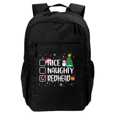 Nice Or Naughty Redhead Funny Christmas Pajama Xmas Great Gift Backpack
