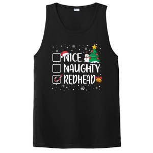 Nice Or Naughty Redhead Funny Christmas Pajama Xmas Great Gift PosiCharge Competitor Tank