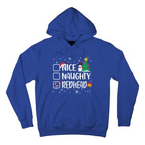 Nice Or Naughty Redhead Funny Christmas Pajama Xmas Great Gift Hoodie