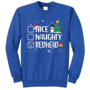 Nice Or Naughty Redhead Funny Christmas Pajama Xmas Great Gift Sweatshirt