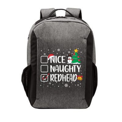 Nice Or Naughty Redhead Funny Christmas Pajama Xmas Great Gift Vector Backpack