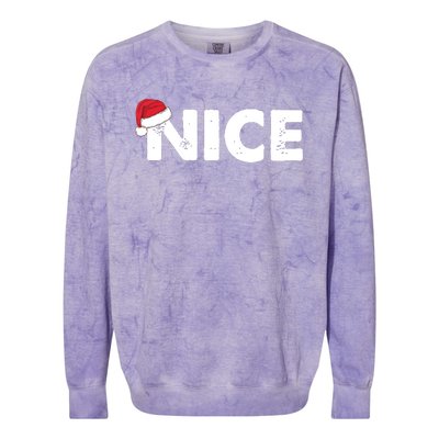 Naughty Or Nice Matching Christmas Colorblast Crewneck Sweatshirt