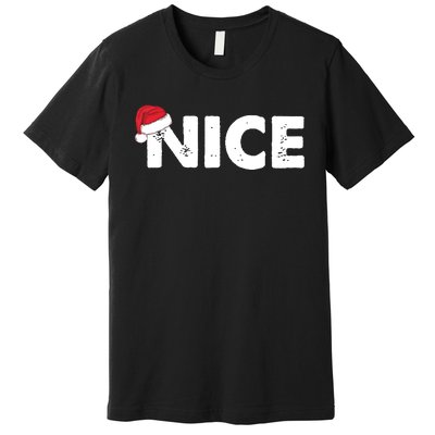 Naughty Or Nice Matching Christmas Premium T-Shirt