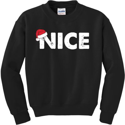 Naughty Or Nice Matching Christmas Kids Sweatshirt