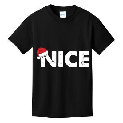 Naughty Or Nice Matching Christmas Kids T-Shirt