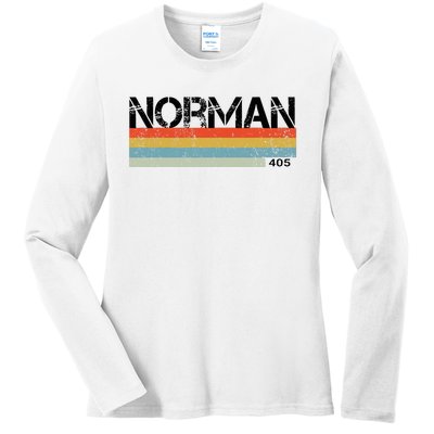 Norman Oklahoma Ladies Long Sleeve Shirt