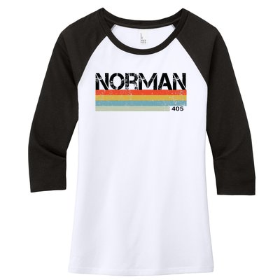 Norman Oklahoma Women's Tri-Blend 3/4-Sleeve Raglan Shirt