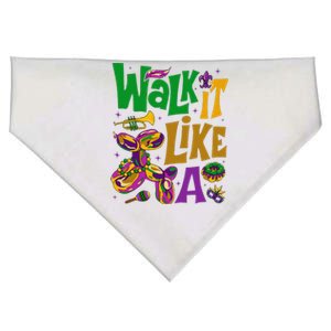 New Orleans Nola Trip 2025 Walk It Like A Dog Mardi Gras USA-Made Doggie Bandana