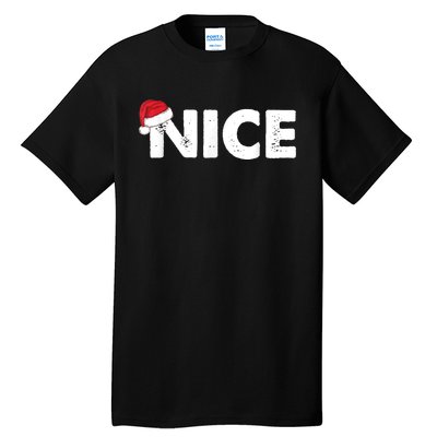 Naughty Or Nice Matching Christmas Tall T-Shirt