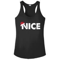 Naughty Or Nice Matching Christmas Ladies PosiCharge Competitor Racerback Tank