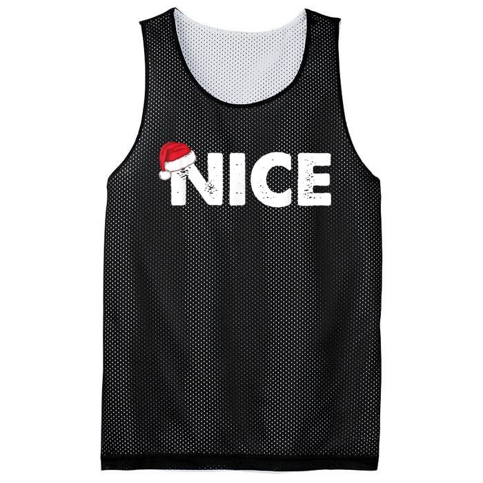 Naughty Or Nice Matching Christmas Mesh Reversible Basketball Jersey Tank