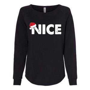 Naughty Or Nice Matching Christmas Womens California Wash Sweatshirt