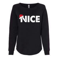 Naughty Or Nice Matching Christmas Womens California Wash Sweatshirt