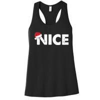 Naughty Or Nice Matching Christmas Women's Racerback Tank