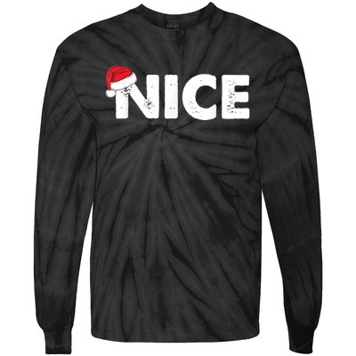 Naughty Or Nice Matching Christmas Tie-Dye Long Sleeve Shirt