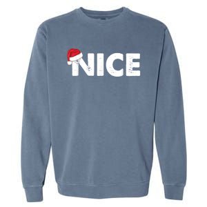 Naughty Or Nice Matching Christmas Garment-Dyed Sweatshirt