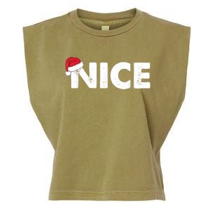 Naughty Or Nice Matching Christmas Garment-Dyed Women's Muscle Tee