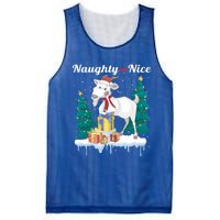 Naughty Or Nice Merry Christmas Xmas Santa Claus Goat Cute Gift Mesh Reversible Basketball Jersey Tank