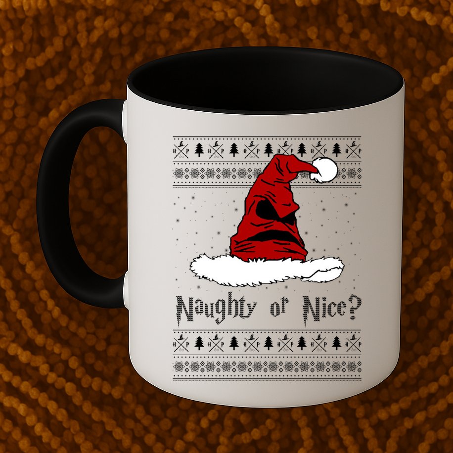 Naughty Or Nice Santa Funny Christmas Holiday Mug