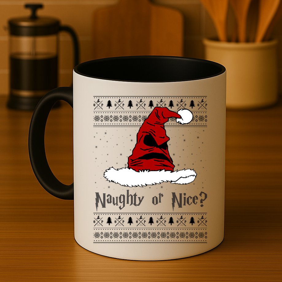 Naughty Or Nice Santa Funny Christmas Holiday Mug