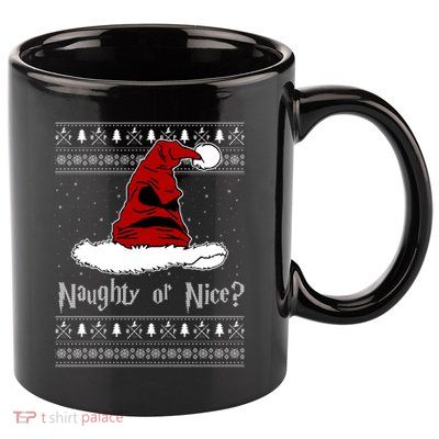 Naughty Or Nice Santa Funny Christmas Holiday 11oz C Handle Ceramic Mug