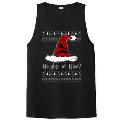 Naughty Or Nice Santa Funny Christmas Holiday PosiCharge Competitor Tank