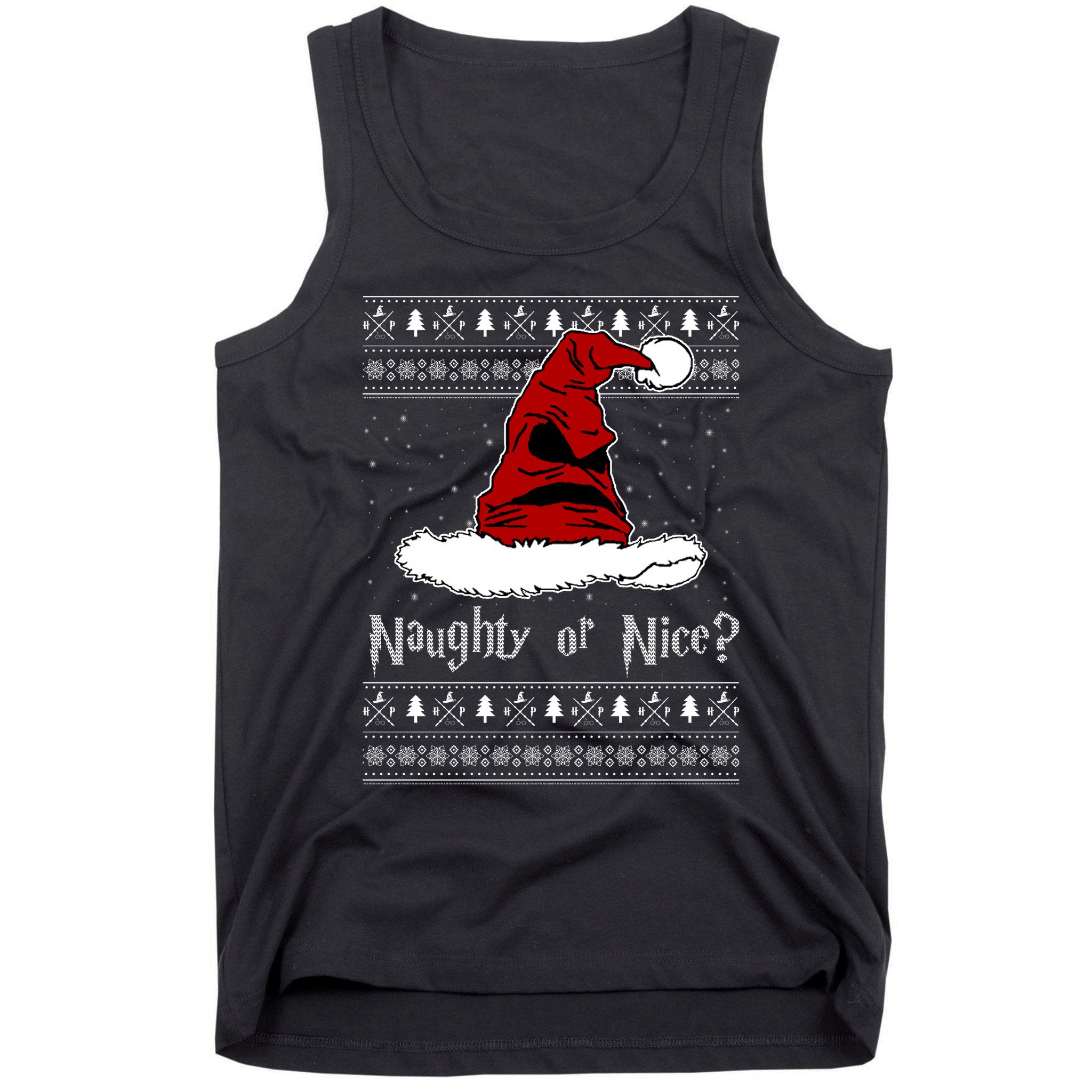 Naughty Or Nice Santa Funny Christmas Holiday Tank Top