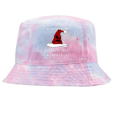 Naughty Or Nice Santa Funny Christmas Holiday Tie-Dyed Bucket Hat