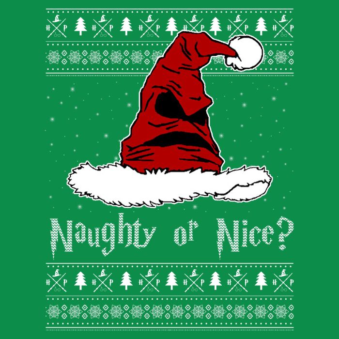 Naughty Or Nice Santa Funny Christmas Holiday Poster