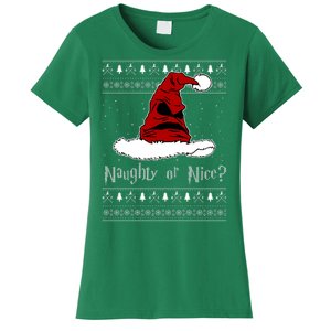 Naughty Or Nice Santa Funny Christmas Holiday Women's T-Shirt