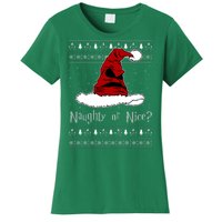 Naughty Or Nice Santa Funny Christmas Holiday Women's T-Shirt