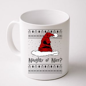 Naughty Or Nice Santa Funny Christmas Holiday Coffee Mug