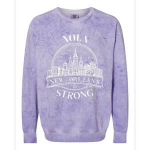 New Orleans Nola Strong New Orleans Strong Louisiana City Colorblast Crewneck Sweatshirt