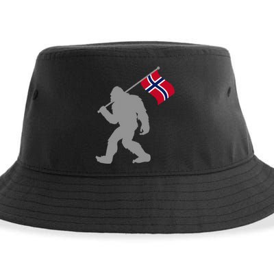 Norge Or Norwegian Flag On Norway Flag Sustainable Bucket Hat