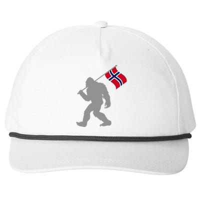 Norge Or Norwegian Flag On Norway Flag Snapback Five-Panel Rope Hat