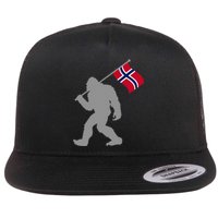 Norge Or Norwegian Flag On Norway Flag Flat Bill Trucker Hat