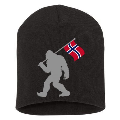 Norge Or Norwegian Flag On Norway Flag Short Acrylic Beanie