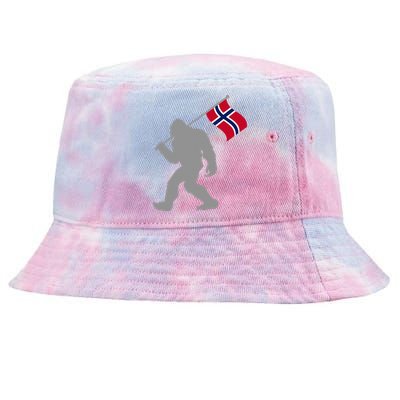 Norge Or Norwegian Flag On Norway Flag Tie-Dyed Bucket Hat