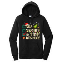 Naughty Or Nice Funny An Attempt Was Made Christmas Women's Pullover Hoodie