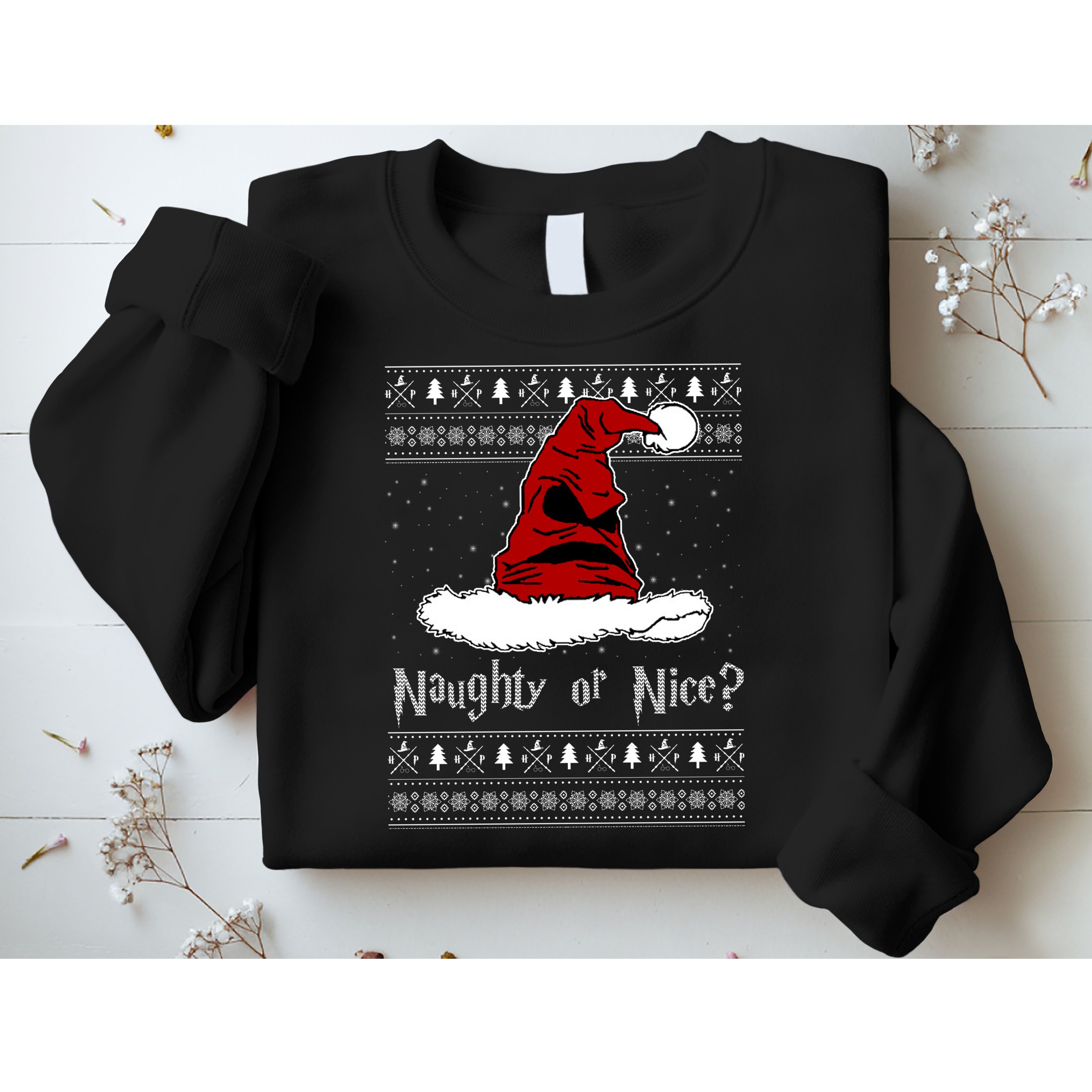 Naughty Or Nice? Sorting Santa Claus Ugly Christmas Sweater Sweatshirt
