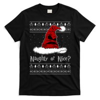 Naughty Or Nice? Sorting Santa Claus Ugly Christmas Sweater T-Shirt