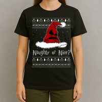 Naughty Or Nice? Sorting Santa Claus Ugly Christmas Sweater T-Shirt