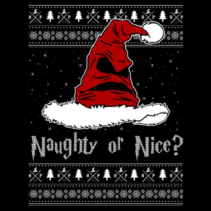 Naughty Or Nice? Sorting Santa Claus Ugly Christmas Sweater T-Shirt