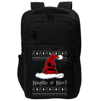 Naughty Or Nice? Sorting Santa Claus Ugly Christmas Sweater Impact Tech Backpack