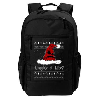 Naughty Or Nice? Sorting Santa Claus Ugly Christmas Sweater Daily Commute Backpack