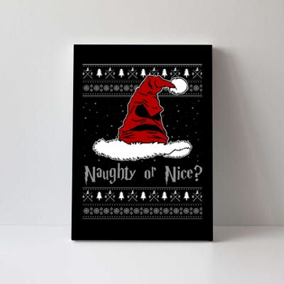 Naughty Or Nice? Sorting Santa Claus Ugly Christmas Sweater Canvas